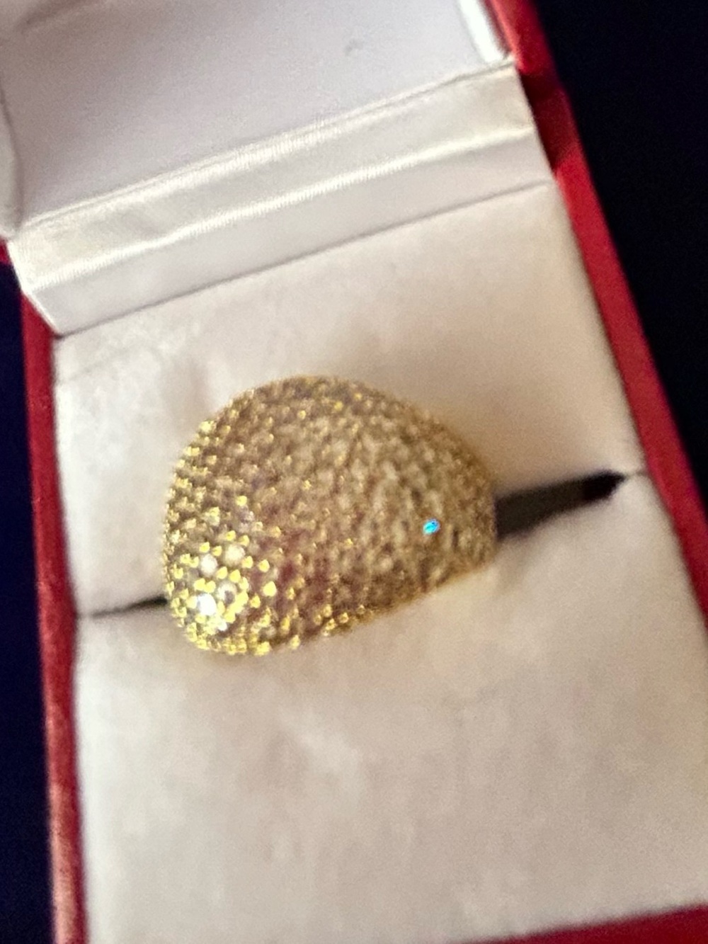 Elegant Gold tone Pavé Ring - Women Jewelry - Picture 2 of 6